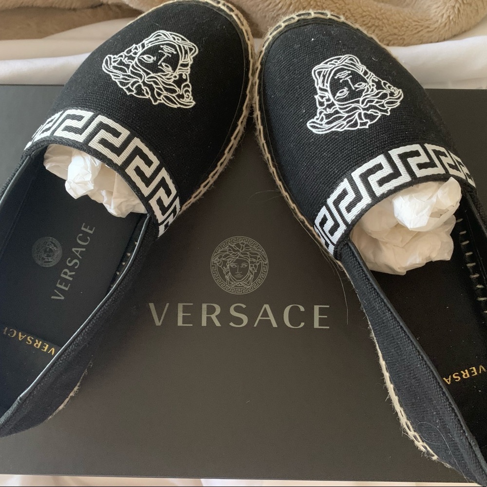 Women black and white Medusa Canvas Espadrille - Picture 3 of 6